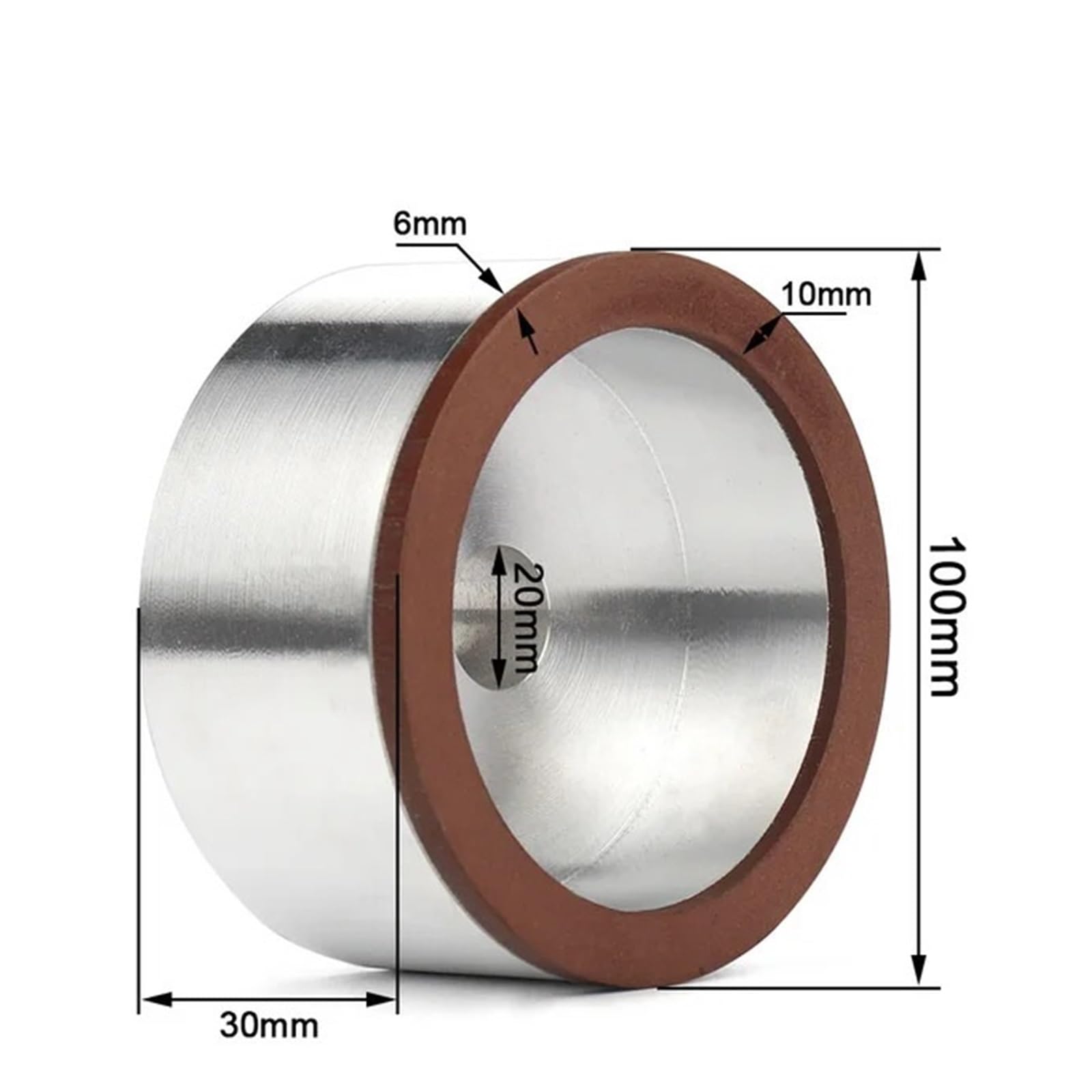 Disco abrasivo Tipo Copa de 100 mm y 4 Pulgadas for Pulido de Acero de tungsteno, aleación, Vidrio, cerámica, Herramientas abrasivas