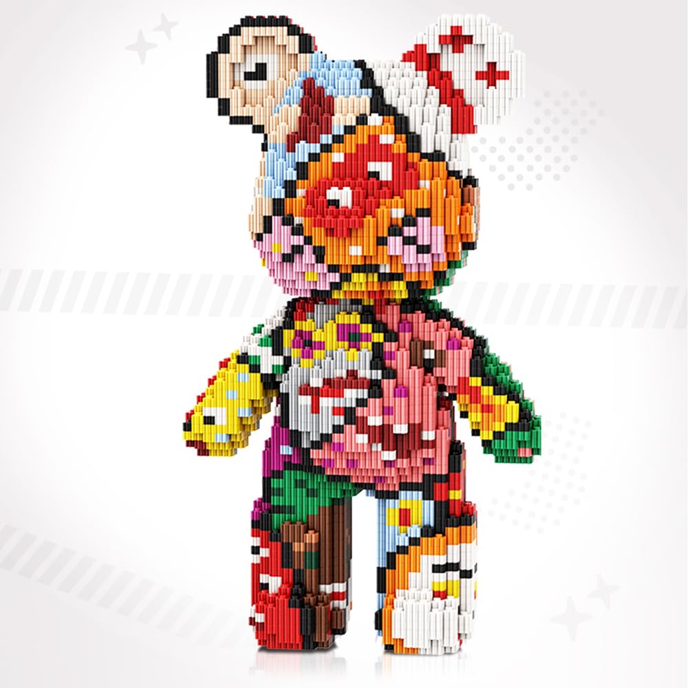 Oso 3D Chimimoryo – Bloques de construcción (3435 pcs) – Micro ladrillos Mini Building Blocks – Juego de construcción para adultos y adolescentes 14+ – 32 cm – Maqueta DIY Challenge Creativo