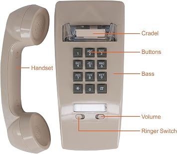 Wall Phone, Wall Phones for landline Wall Mount, Used for Hotel School and Home.