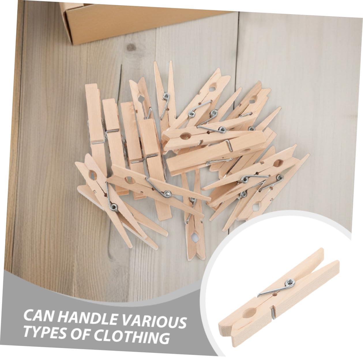 150 pezzi Mollette Bucato in Legno Clip Antivento per Vestiti Piccoli come Calzini e Multiuso per Appendere Foto e Tessuti Portatili per Uso Interno ed Esterno