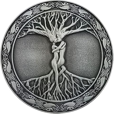 Generic Baum des Lebens Tree of Life Odins Arsk & Embla Runden Wikinger Nordisch Cosplay Gürtelschnalle Belt Buckle Cover