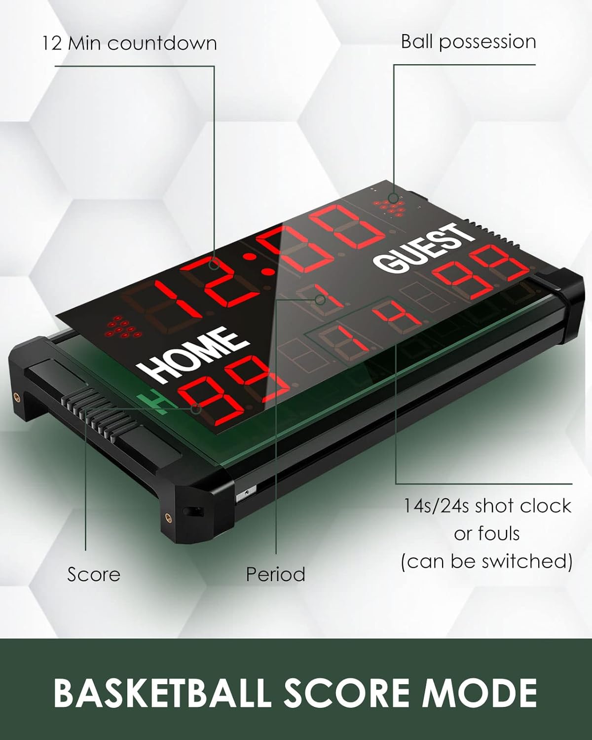 Buy Spolehli Basketball Scoreboard & Timer 14s/24s Shot Portable