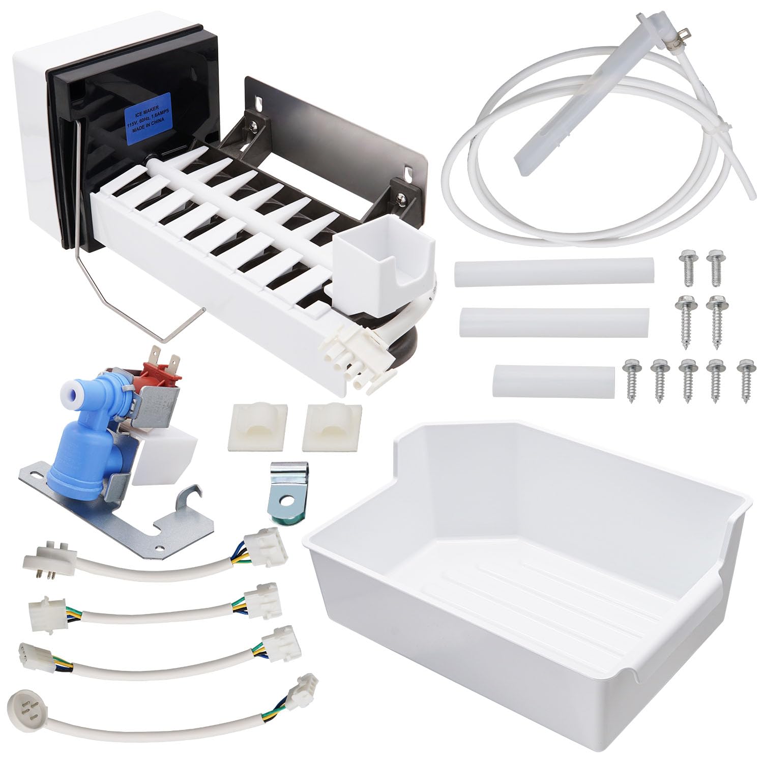 Siwdoy IM116000 Ice Maker Assembly Kit Compatible with Frigidaire Elec-trolux Refrigerator Replaces 218736300