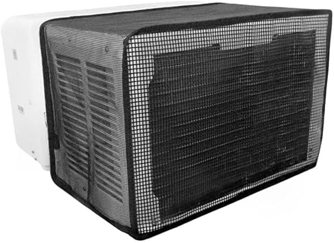 AC Mesh Cover for Midea U-Shaped Window Air Conditioners 20" W x 12.6" D x 13" H, Dustproof Polyester Outdoor Protection with Ventilated Design, Black black