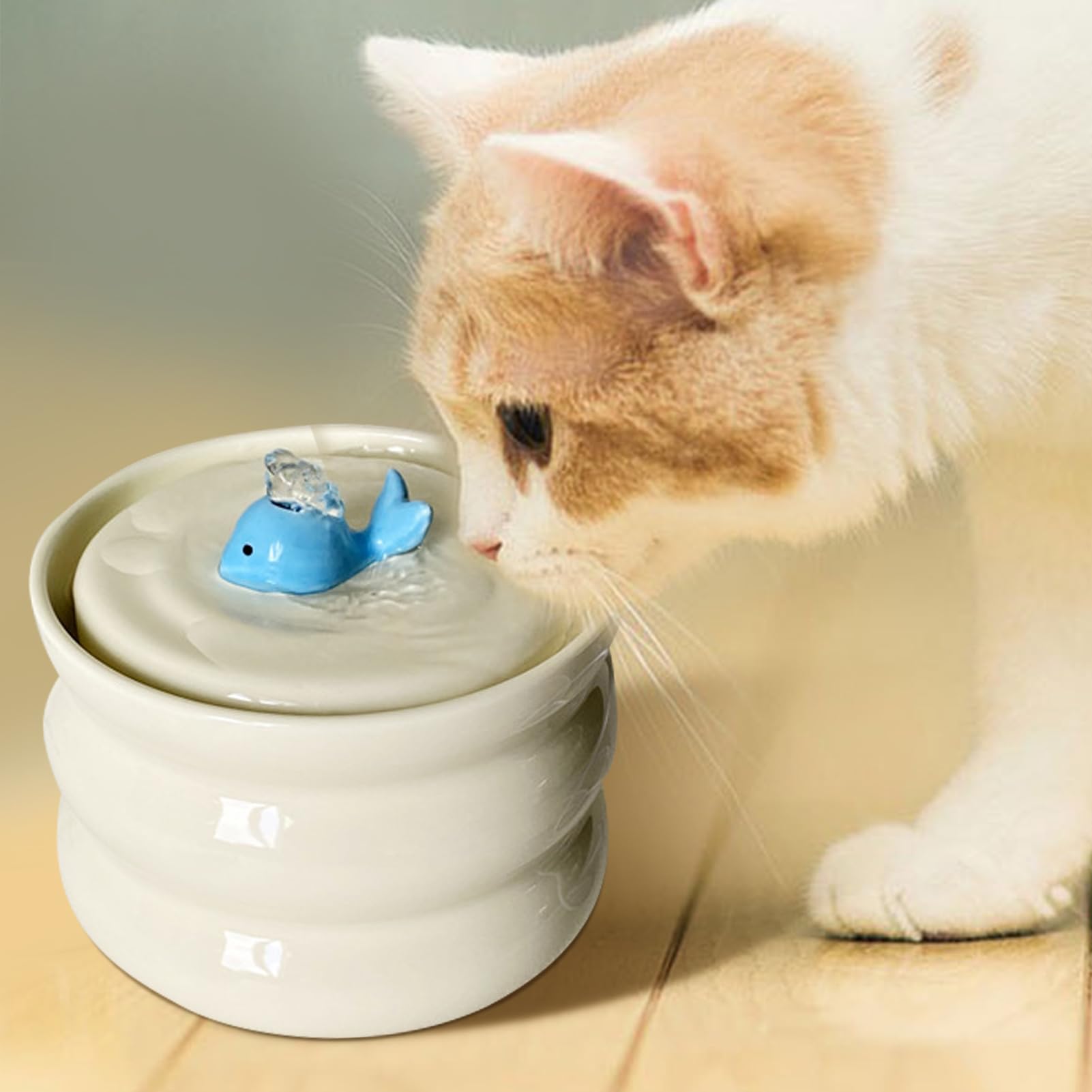 Fontaine pour Animaux de Compagnie, Fontaine pour Chats, Distributeur | d'eau pour chiens - filtrage à faible bruit et à 3 couches, distributeur d'eau pour animaux domestiques silencieux pour chien