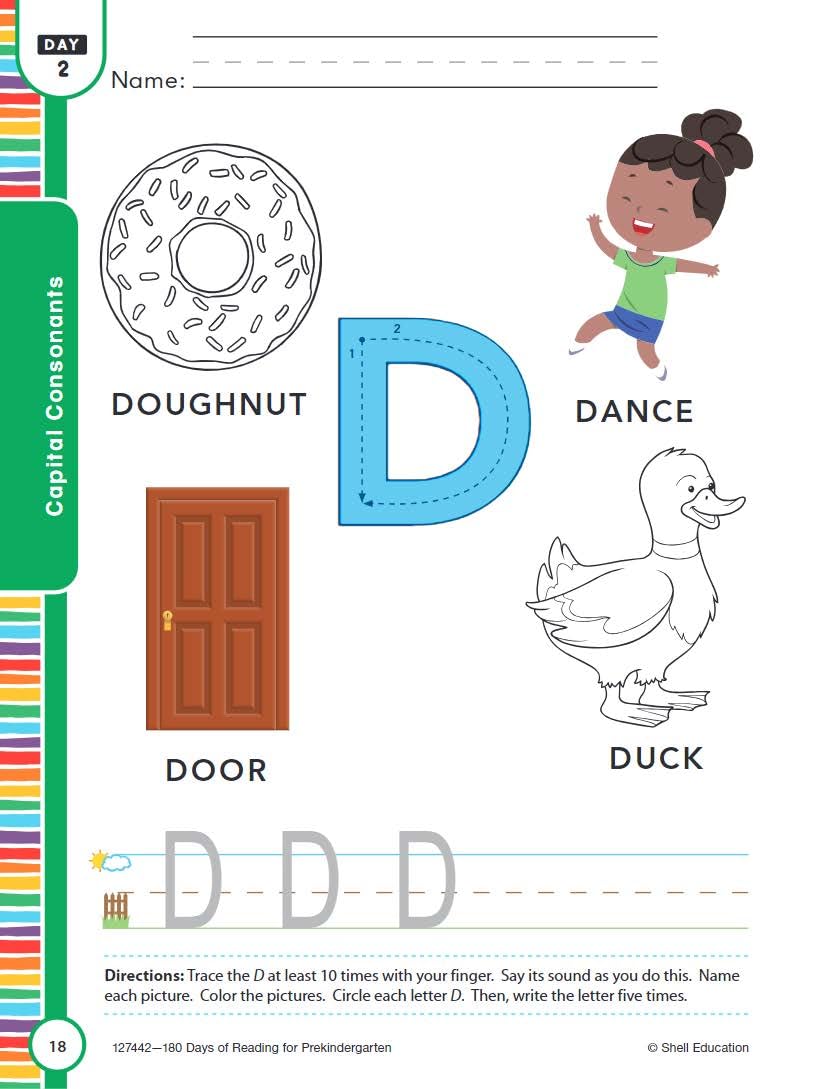 180 Days(tm): Reading for Pre-Kindergarten Practice Workbook for Classroom and Home, Cool and Fun Practice Created by Teachers (180 Days of Practice) - Image 6