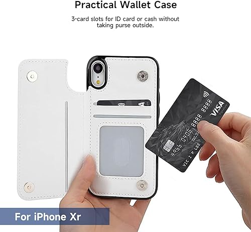 Miniatura 6 de DAFEI Stylish Wallet Case for iPhone Xr with Owl-aa1472 Design - Premium Protection and Functionality Sleek Design Kickstand Feature