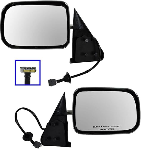 Espejos retrovisores laterales eléctricos cromados, juego de par izquierdo y derecho para camioneta Ram 94-97