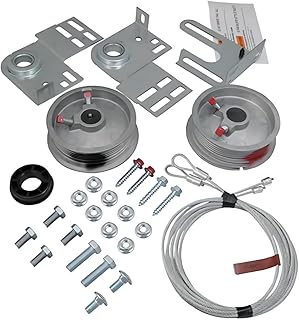 Samson Garage Door Torsion Spring Conversion Kit for 8ft high Garage Doors – Heavy-Duty Cables, Drums, Center Bracket, Compatible with Extension, EZ - Set & Torque-Master Systems