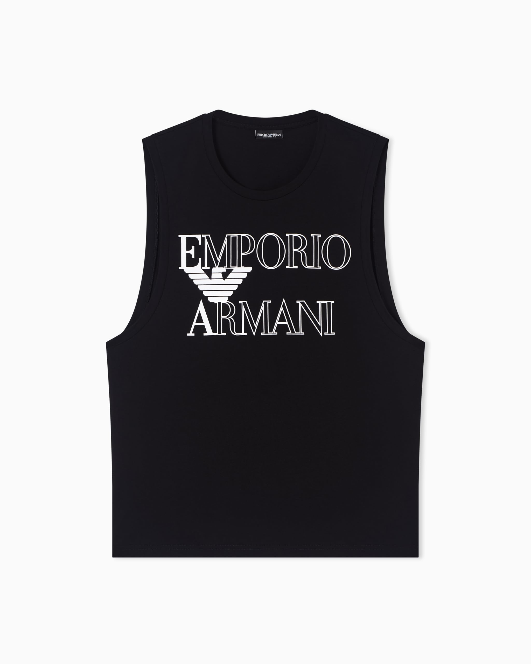 Emporio Armani Men's Bold Logo Crew Neck Tank Black M