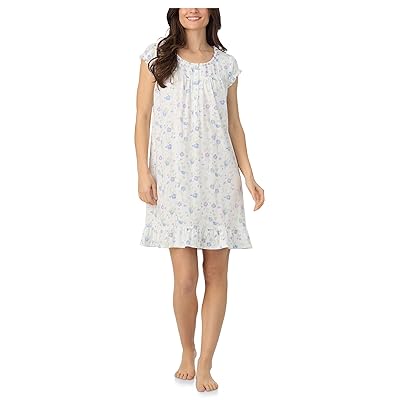 Eileen West Cotton Knit Cap Sleeve Short Nightgown Women