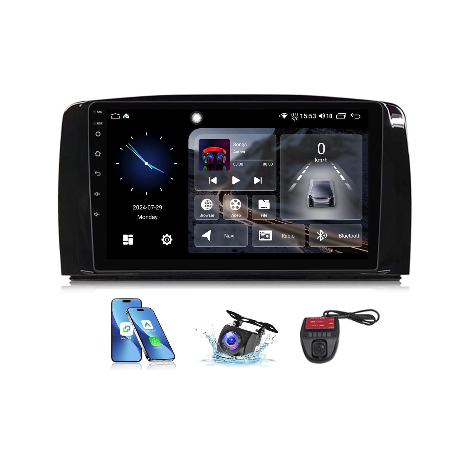 Autoradio Android Mercedes R W251 pour voyager en famille avec GPS tactile, CarPlay et Bluetooth