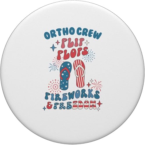 Miniatura 3 de Ortho Crew Orthopedic Nurse July 4th Memorial Veterans Day PopSockets Swappable PopGrip
