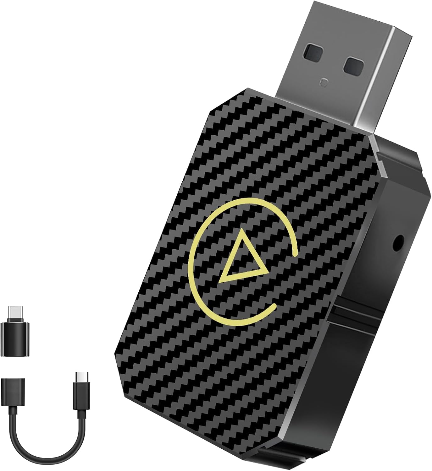 WEDETIAN Adattatore Carplay Wireless, Mini Car Play per Auto per iPhone, Car Play Dongle per Auto con USB A/C, Compatibile con auto dal 2016 e iPhone iOS 10+