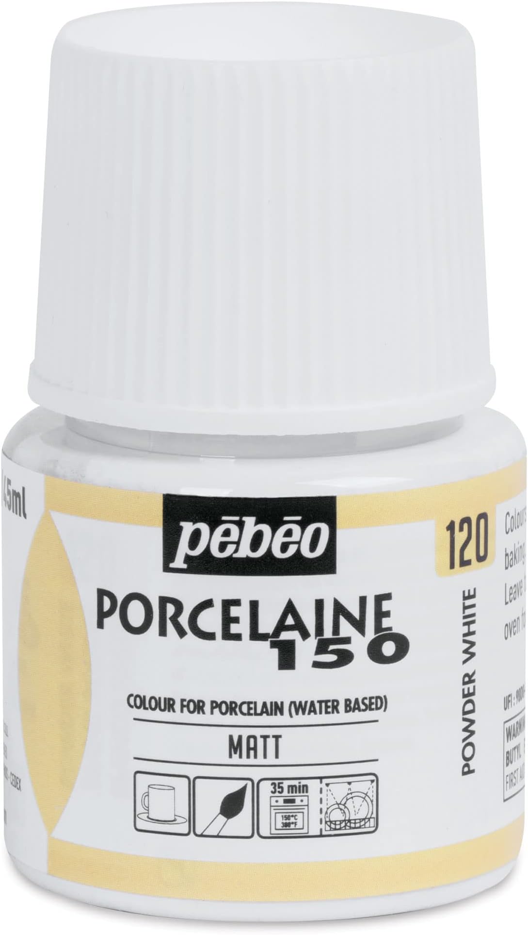 Pebeo Paint, White, 45 ml (Pack of 1)