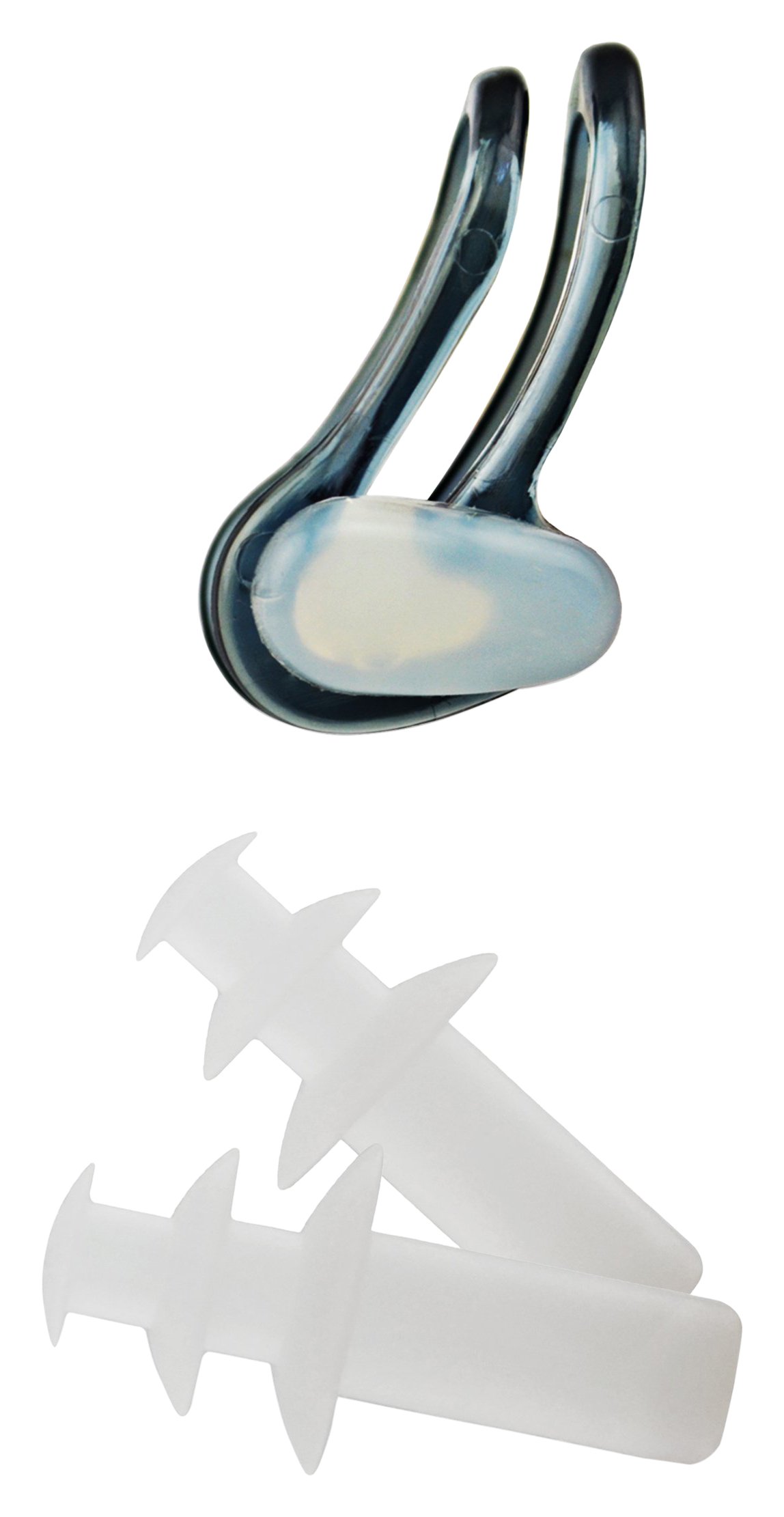 Swimming Ear Plugs & Nose Clip Set, White