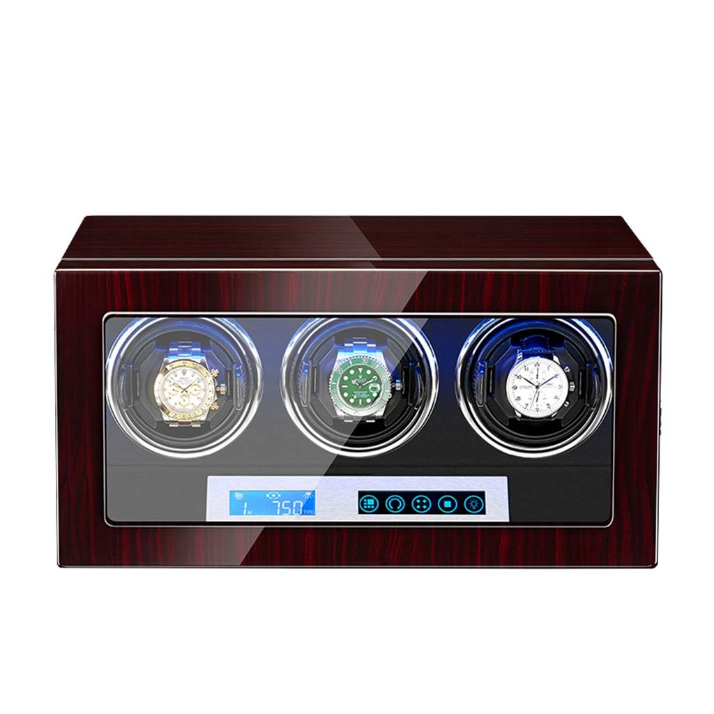 Caja expositora con Mecanismo automático para 8 Relojes. Caja expositora con Luces LED, Motor japonés silencioso y Almohada Flexible para Relojes, Apta para Relojes de Hombre y Mujer.