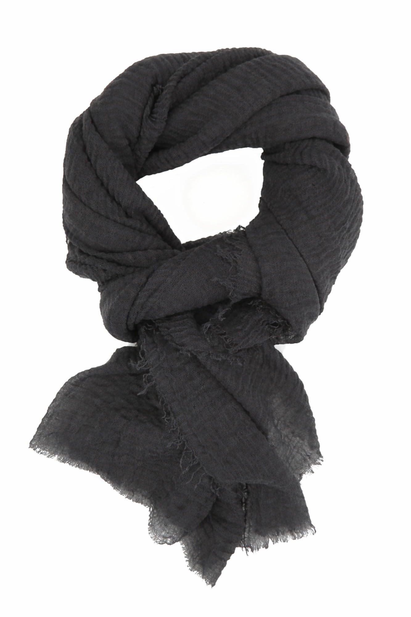 Ella Jonte Men's Gray Scarf Lightweight Soft Scarf Plain, One Size