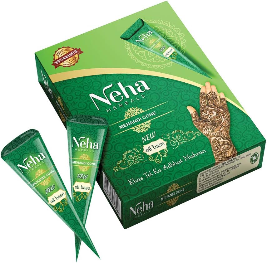 NEHA HERBALS MEHANDI CONE (Pack of 12)