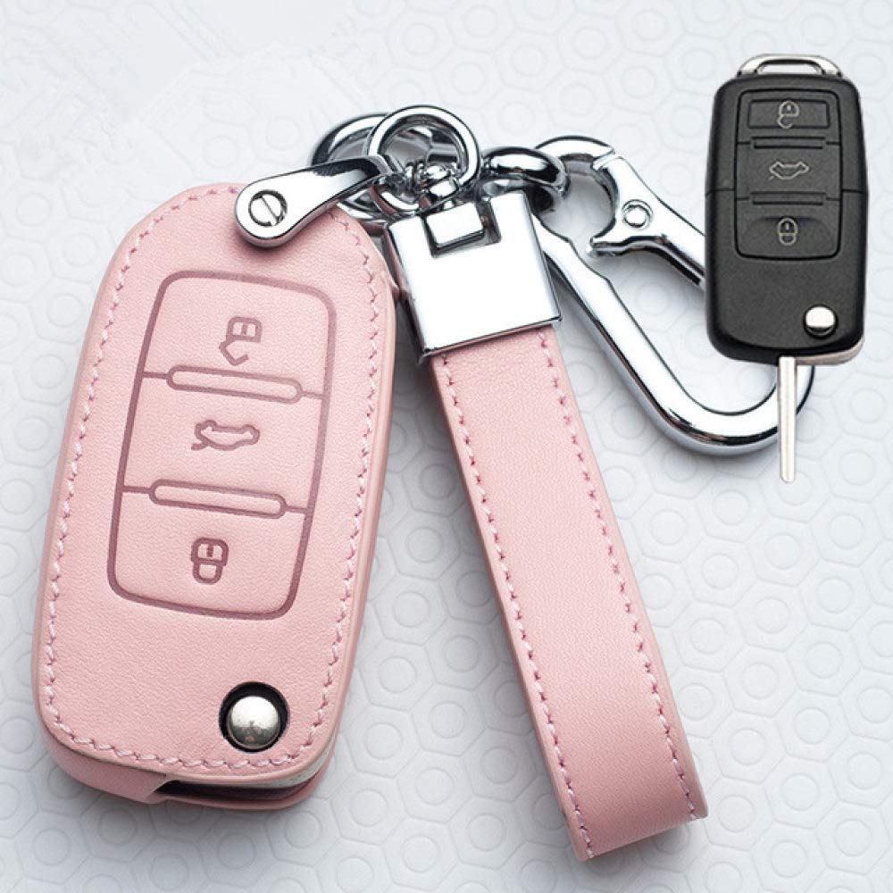 Kwak's Custodia Morbida In TPU Per Chiave Volkswagen Magotan Passat CC: Cover Con Motivo In Pelle E Portachiavi - Protezione Antigraffio - 3