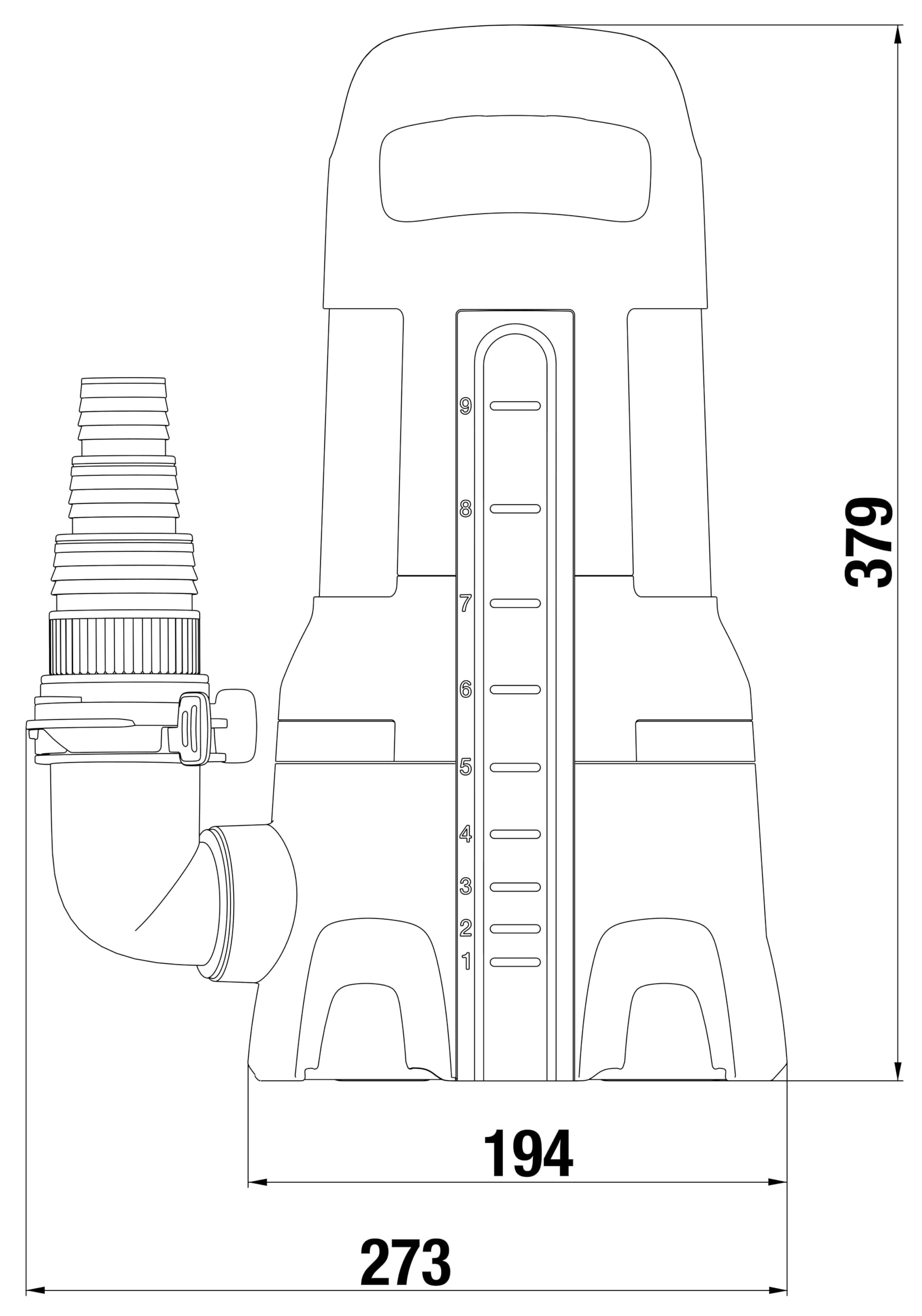 Gardena Pompe évac. subm. pr eaux usées 20000 Aquasensor: Pompe submersible débit 20000 l/h, pr part. saleté 35 mm, tech. Aquasensor innovante, 750 W (09044-20)