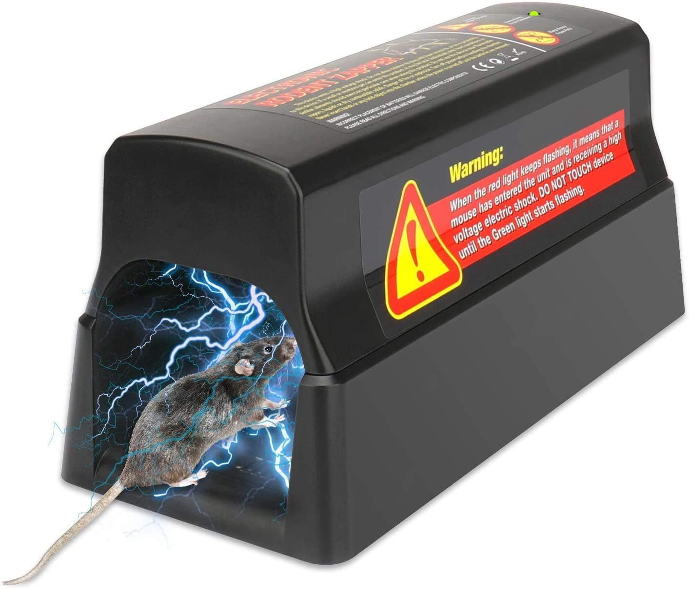Electronic Rat Mouse Trap 7000v Shock Electric Rodent Zapper Dual Power Options Effective & Powerful Pest Control