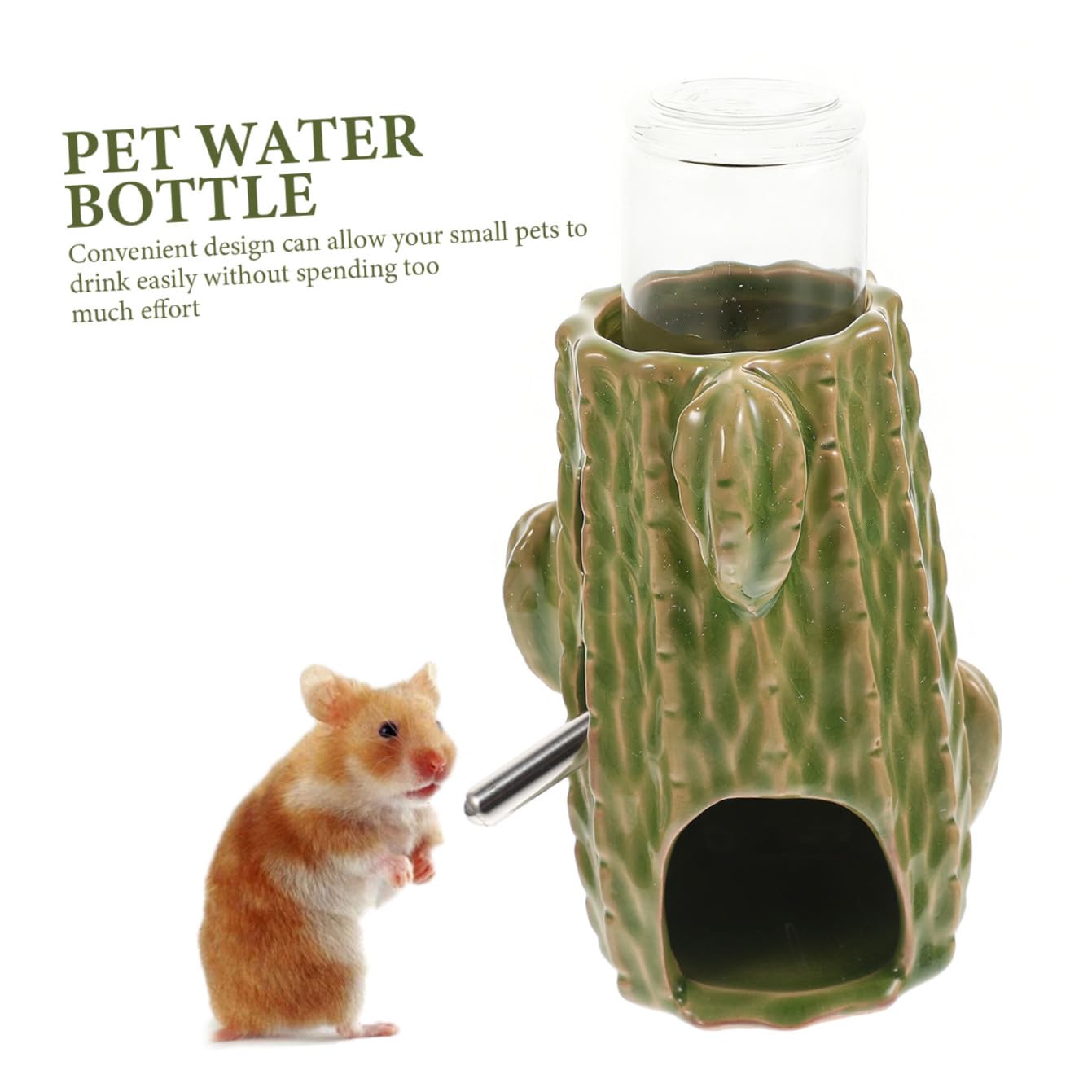 1juego Botella De Agua para Hámster Soporte Bebedero Vertical para Jaula De Chinchilla y Hámster Accesorio Práctico para Mascotas
