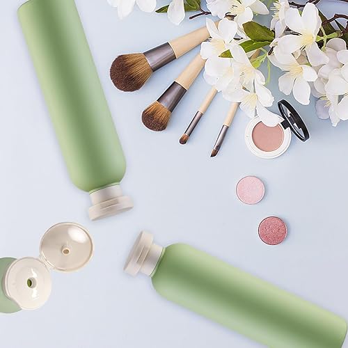 Miniatura 6 de Harewu 3 botellas de 8.8 onzas con tapa abatible, reutilizables y recargables, a prueba de fugas, para lociones, cremas faciales, champús,