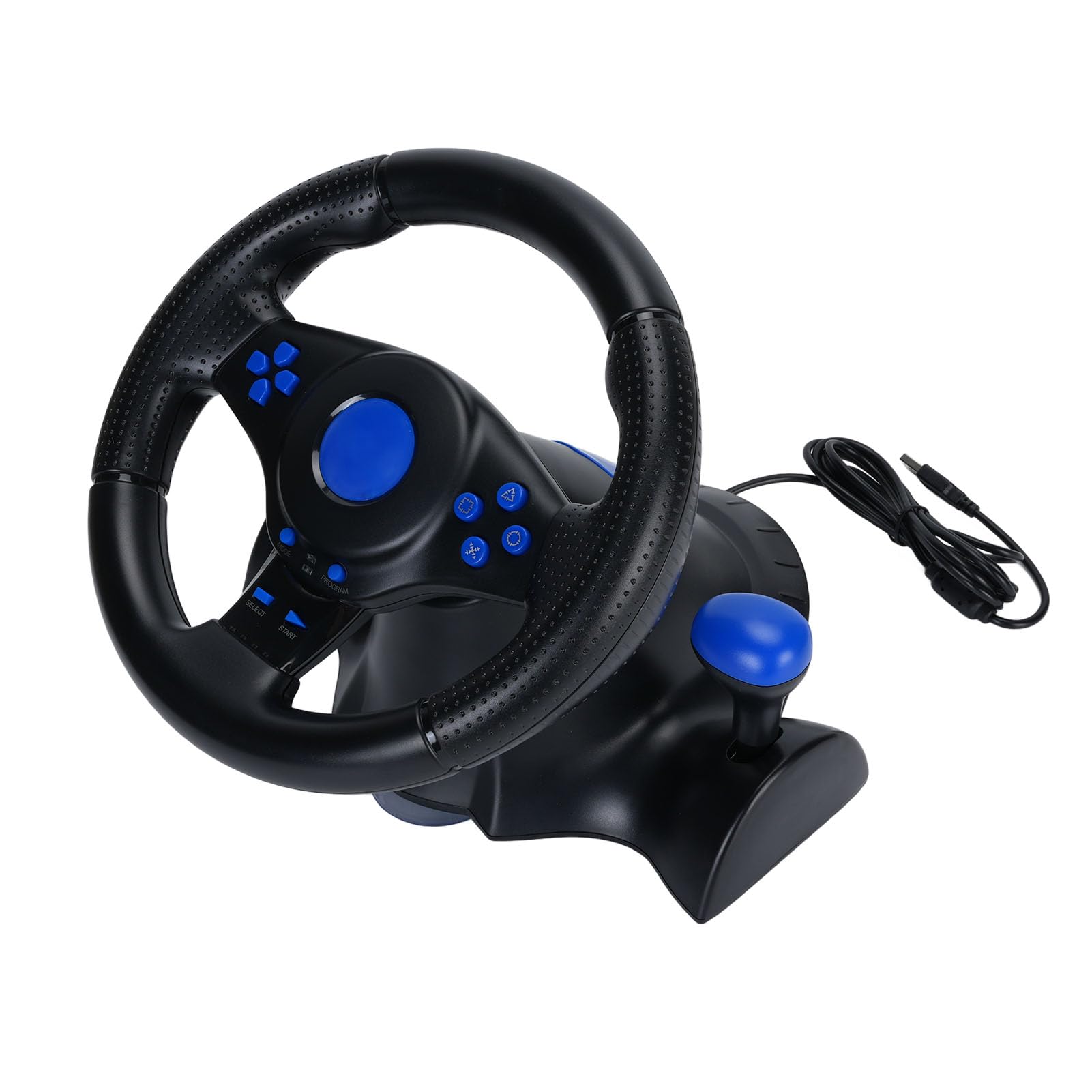 PUSOKEI Volante con Pedali Lineari e Paddle USB Rotazione di 180° Feedback di Vibrazione Realistico Volante da Gioco per PC per per