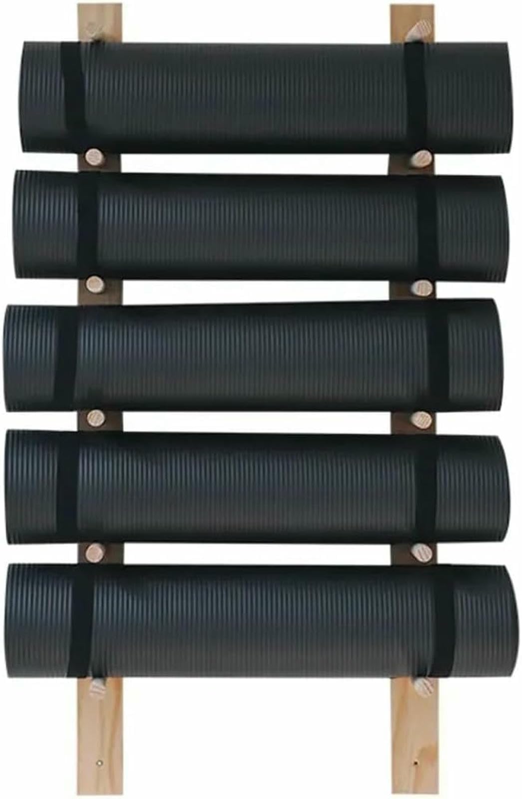 Support de rangement de tapis de yoga bois pour en finir avec le désordre