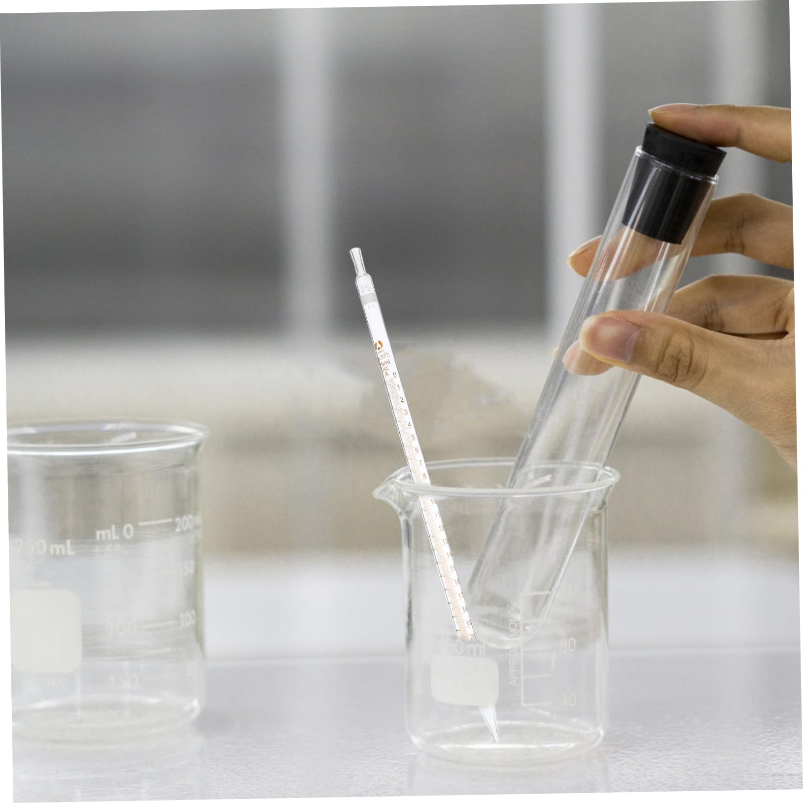 Ciieeo 20 Pipetas de Vidrio Escala, Goteros Graduados para Laboratorio y Cocina