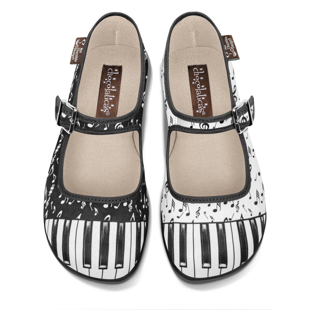 Hot Chocolate Design Chocolaticas Funky Canvas Women's Mary Jane Flat Shoes — view 132