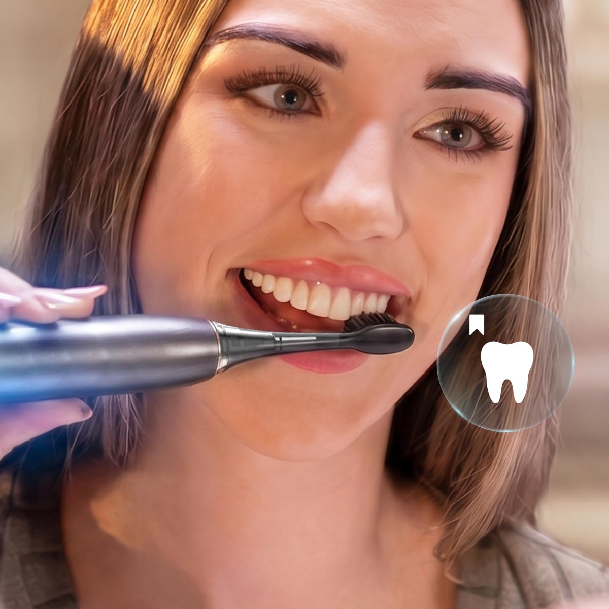 Cecotec Brosse à Dents Électrique Sonique avec Oscillation 60° et Écran ToothCare EliteSwing Premium. 3 Modes, Autonomie 30 Jours, Capteur de Pression, Base de Charge et 2 Têtes de Rechange, IPX7