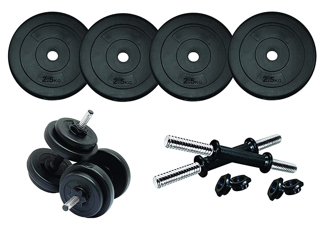 Le Buckle PVC Gym Equipment 10kg (2.5kg x 4) Weight for Home,14 inches PVC Dumbbell Rod Set, Exercise & Fitness Workout Accessories Combo for Men and Women (B095S9F3LG) Amazon Price History, Amazon Price Tracker