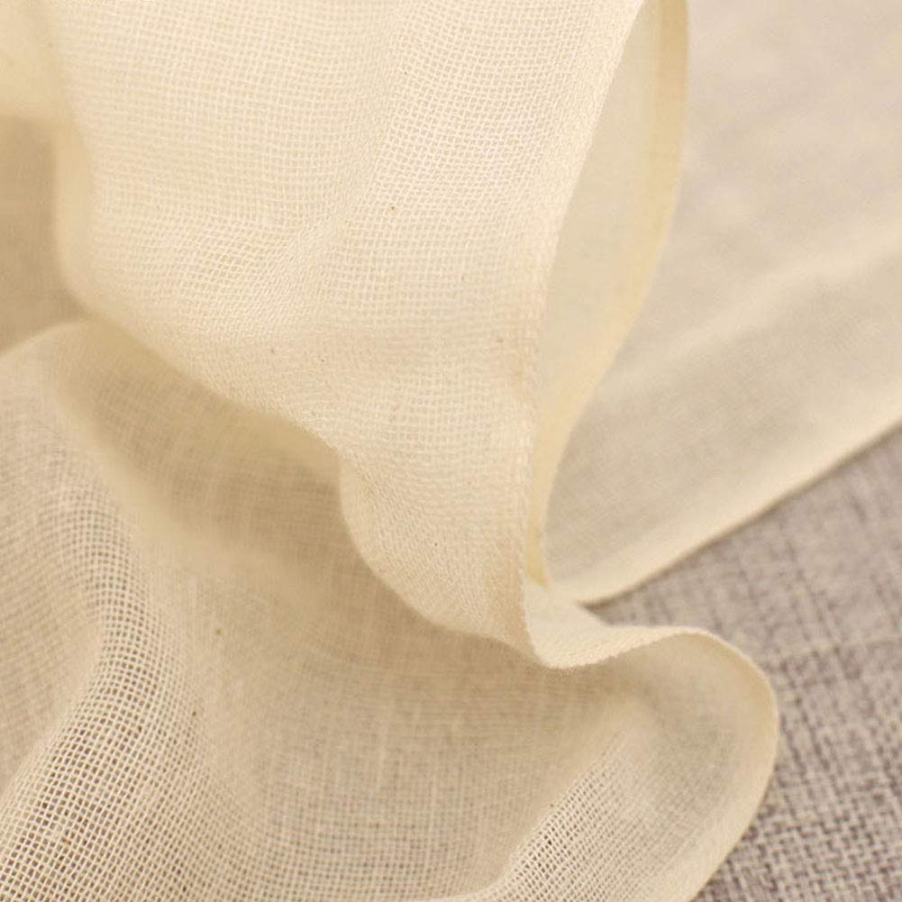 Faderr Étamine de cuisine antibactérienne en coton 150 x 150 cm Qualité 90 réutilisable beige