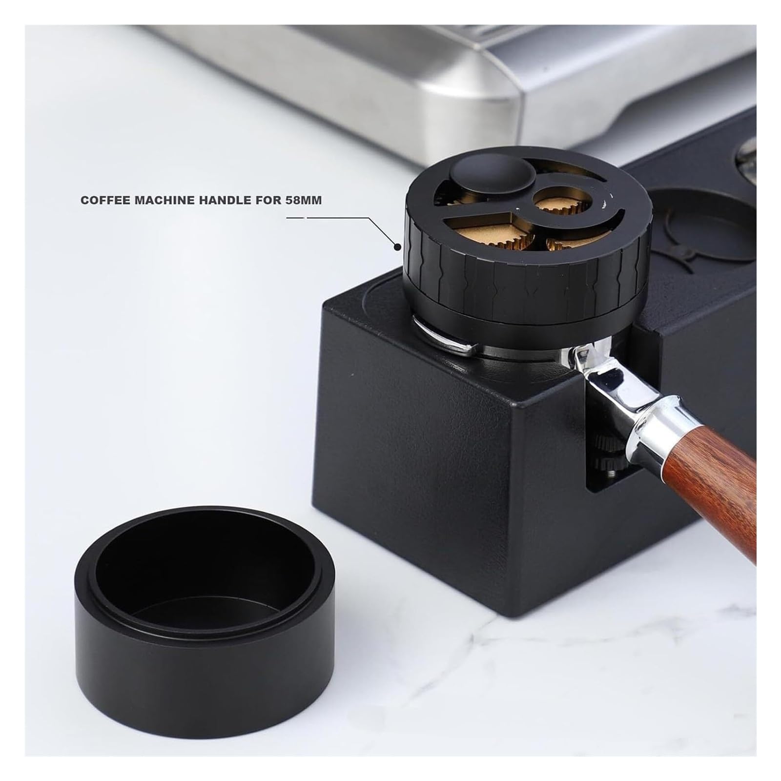 Herramienta de distribución de café expreso, múltiples 51 mm 53/54 mm 58 mm for el hogar y la cafetería, agitador de café con 10 agujas de acero inoxidable(58mm)