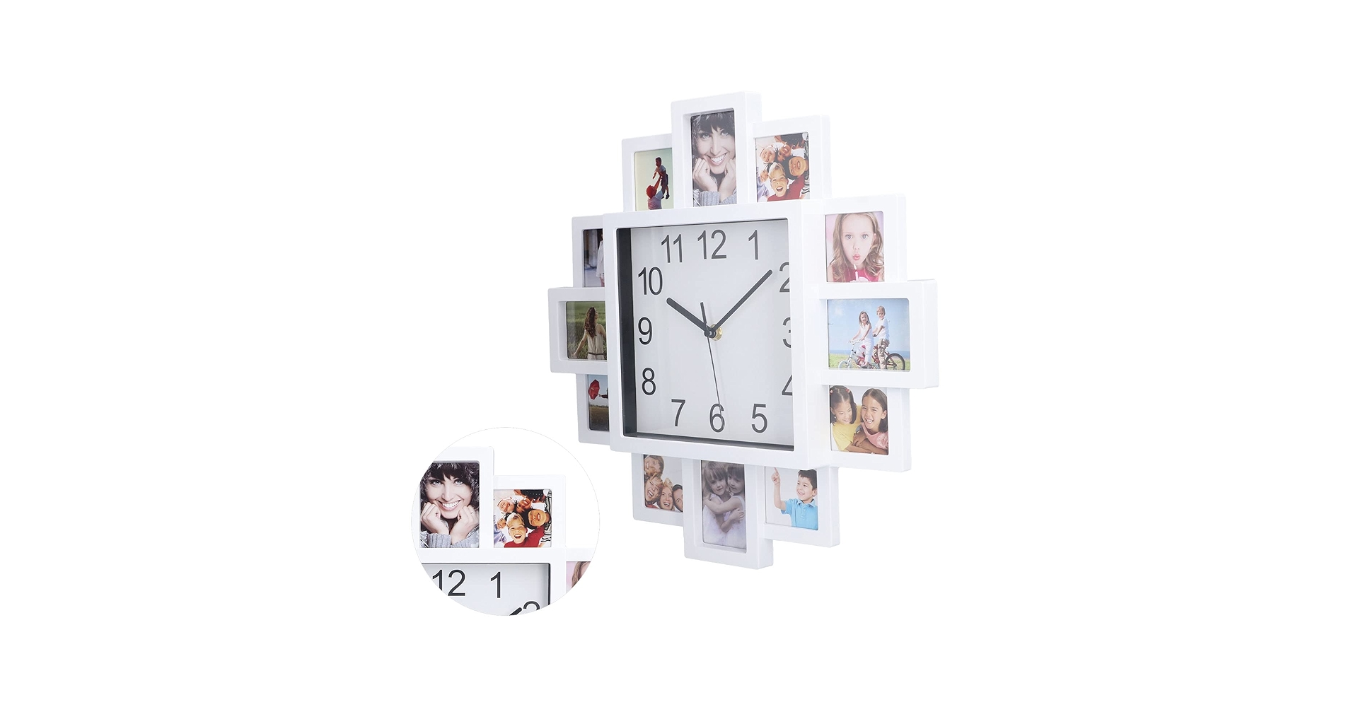  フォトフレームと時計のセット フォトフレーム 時計 BIT4 掛け時計 置き時計 壁掛け 北欧 木製