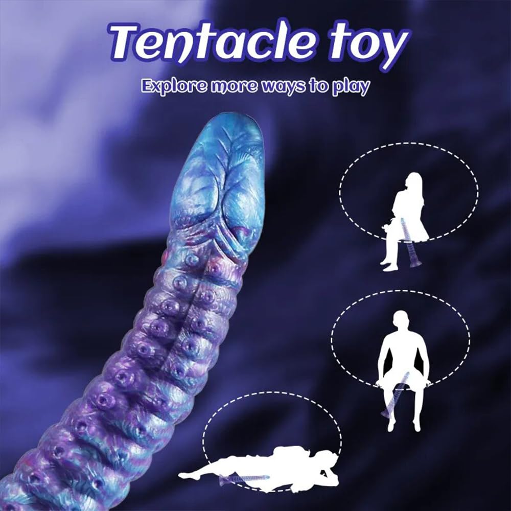 Gienocy 22in ilicone Super Long Tentacle Anal Dildo Butt Plug Strong Suction Cup Realistic Monster Octopus Dildos Anal Vaginal Prostate Massage G-Spot Sex Toys for Beginner Advanced Men Women (S): L