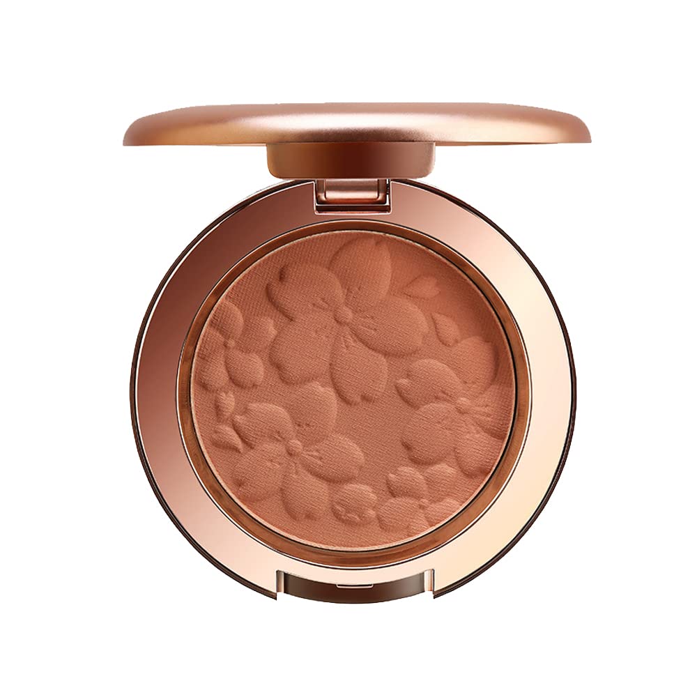 Sakura Relief Powder Blush, High Pigment Blush, Smooth & Silky, Skin Tone Enhancing Booster Glow Finish Makeup Pink (Brown Pink)