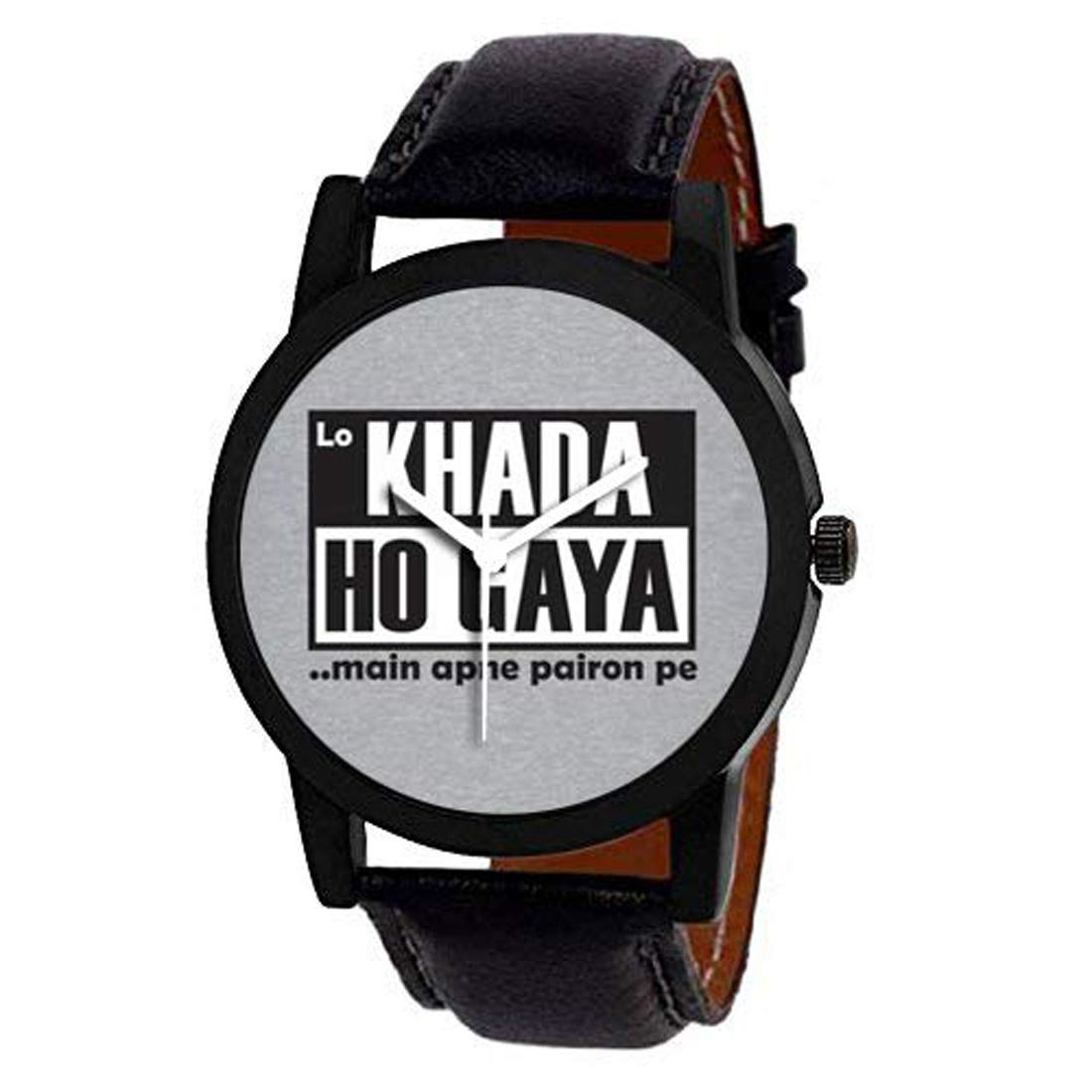 Jack Klein Trending Stylish Elegant Beige Round Dial Black Strap Analog Wrist Watch for Men & Boys - Black (B07QNRG1NK) Amazon Price History, Amazon Price Tracker