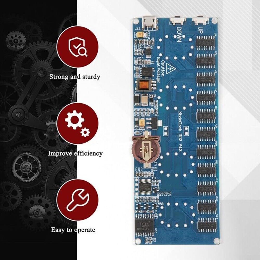 Caja de metal DIY reloj digital Kit para tubos IN-12