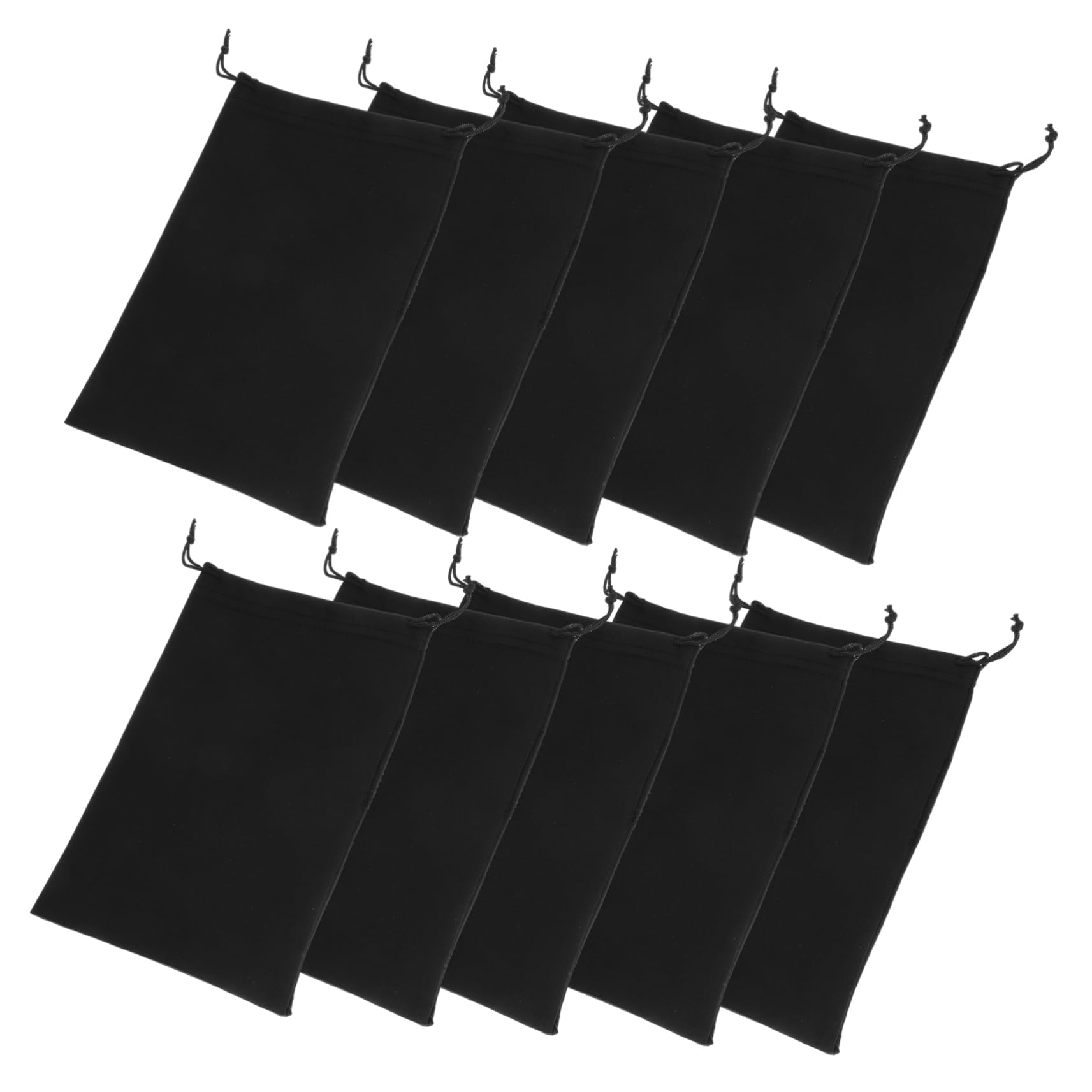 YARNOW Custodia Per Occhiali Da Sci e Maschera Da Neve in Microfibra Nera 25x14 Cm, Set 10 Pezzi Leggeri e Protettivi Per Trasporto e Conservazione, Per Sport Invernali e Outdoor