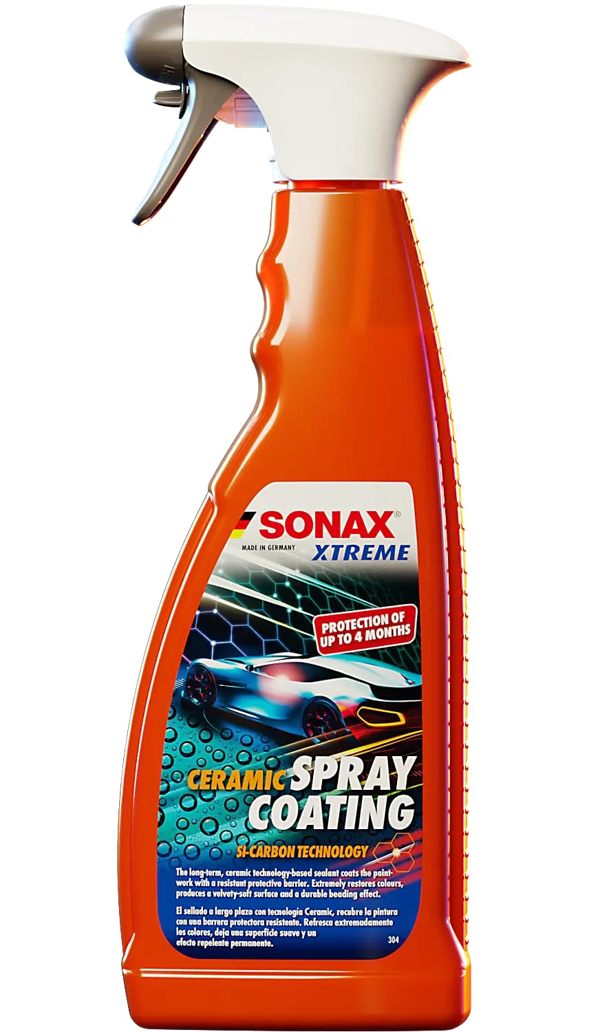 SONAX Ceramic Spray Coating (750ml) | Mirror-Like Shine | Glossy & Durable Finish | Easy Application for All Detailers | Long Lasting Hydrophobic Protection | Si-Carbon Technology SONAX Ceramic Spray Coating (750ml) | Mirror-Like Shine | Glossy & Durable Finish | Easy Application for All Detailers | Long Lasting Hydrophobic Protection | Si-Carbon Technology