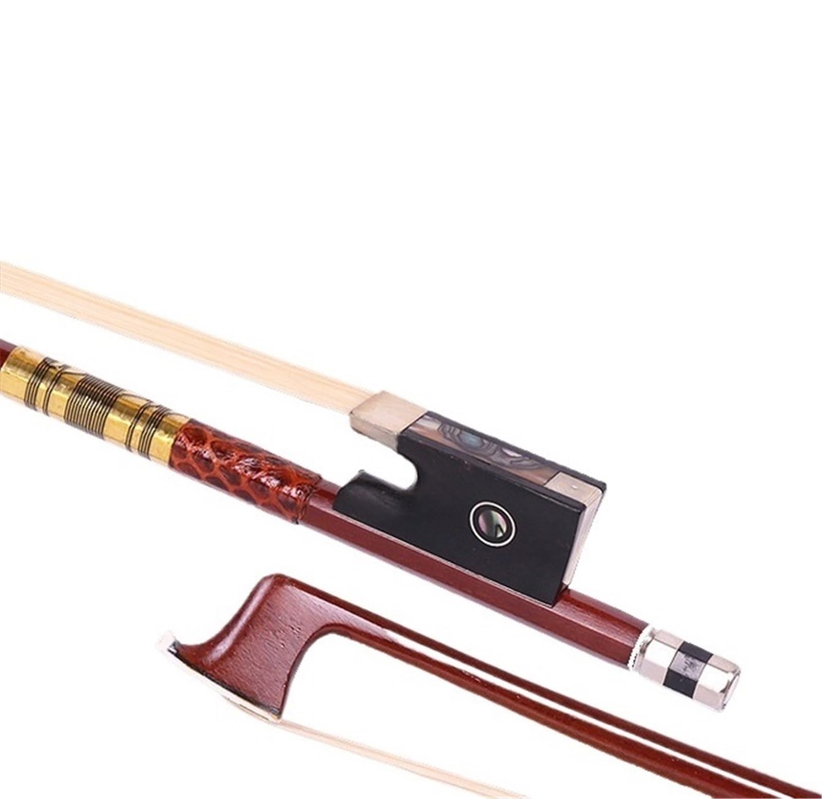 Archet De Violon Pour Pratique Archet De Violon Octogonal En Ébène Doré 1/16 Accessoires Pour Instruments De Musique
