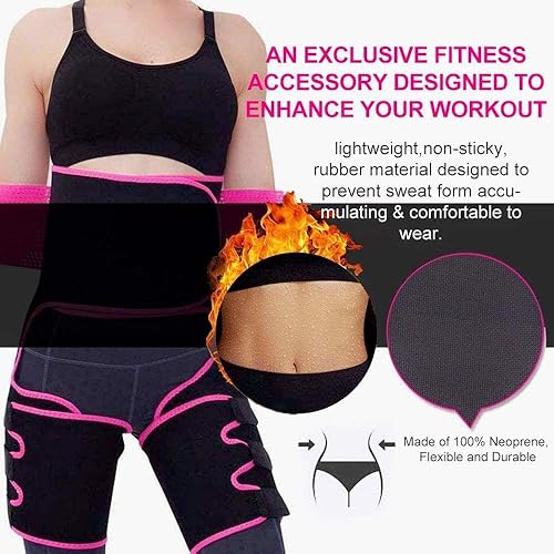 Miniatura 3 de Entrenador de cintura para muslos para mujer, corsé de aumento de la sudoración, moldeador de cuerpo de neopreno, levantador de glúteos, realzador