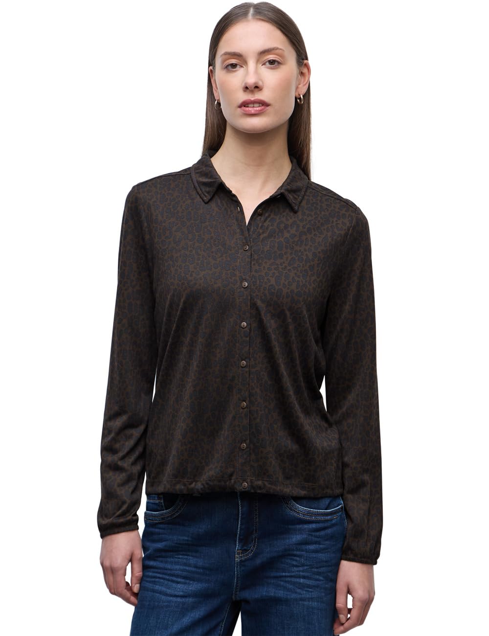 Damen Leo-Shirt mit Hemdkragen