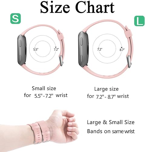 Vista 174 de Wepro - Correas para reloj inteligente, compatibles con Fitbit Versa, Versa 2 y Versa Lite SE, para mujeres y hombres, pequeños y grandes, Azul Azul