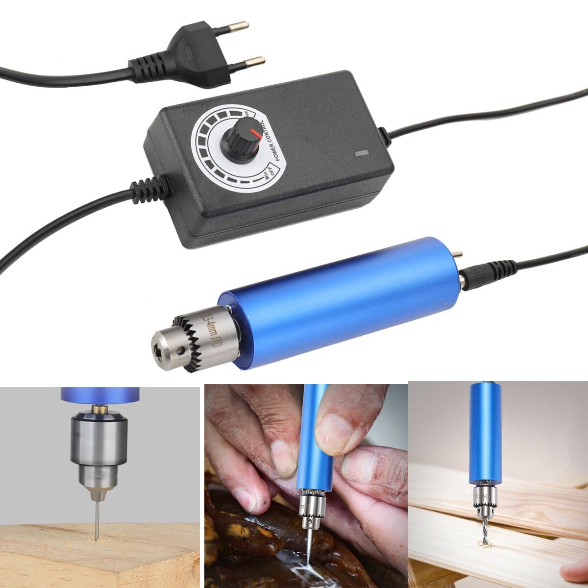 Mini trapano elettrico 13000 giri/min mandrino 0,3-4 mm per gioielli fai da te