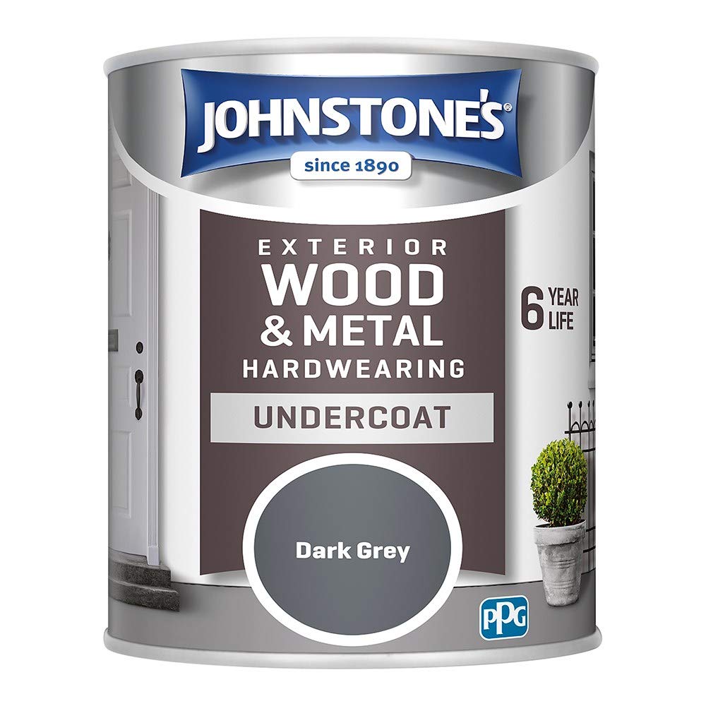 Johnstone's Exterior Hardwearing Undercoat - Dark Grey 750ml