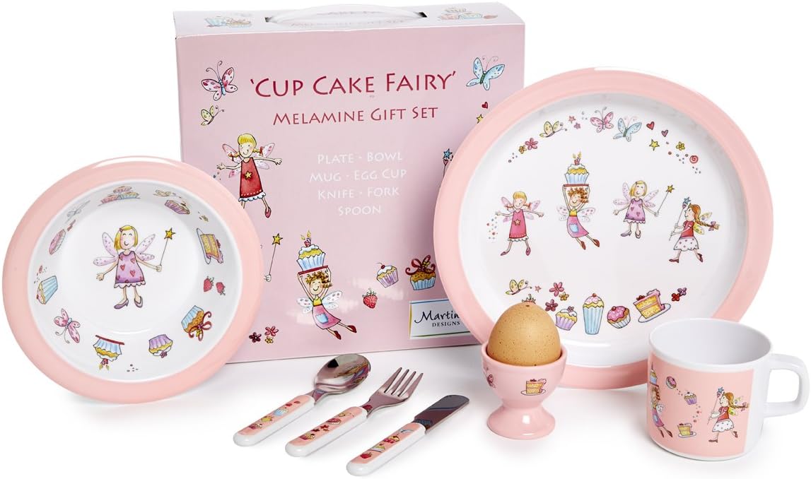 Cup Cake Fairy 7 Piece Melamine Gift Set by Martin Gulliver